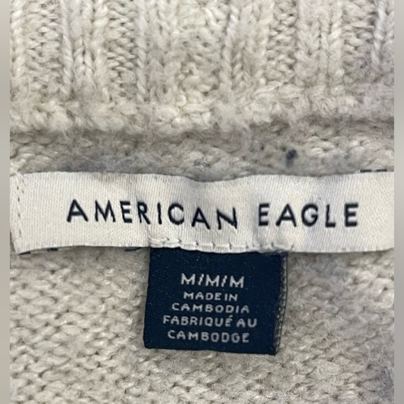 Striped Blue and White Women's Sweater - Picture 3 of 4